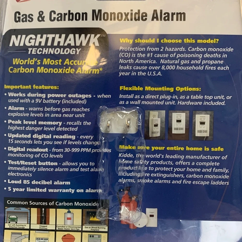 Kidde Gas & Carbon Monoxide Alarm with Digital Display - Picture 5 of 9
